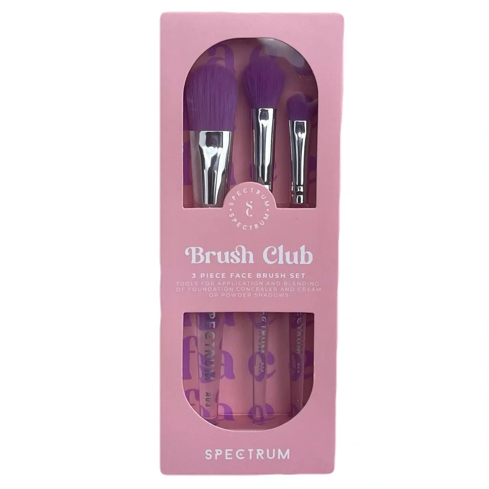 SPECTRUM COLLECTIVES 3 Piece Brush‎ Club Face Set NIB